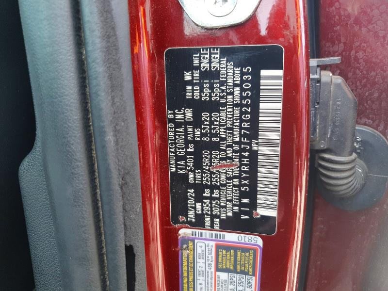 Продажа на аукционе авто 2024 Kia Sorento, vin: 5XYRH4JF7RG255035, номер лота: 99098925