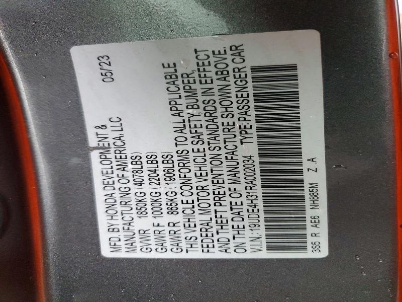 Продажа на аукционе авто 2024 Acura Integra, vin: 19UDE4H31RA002034, номер лота: 98587715