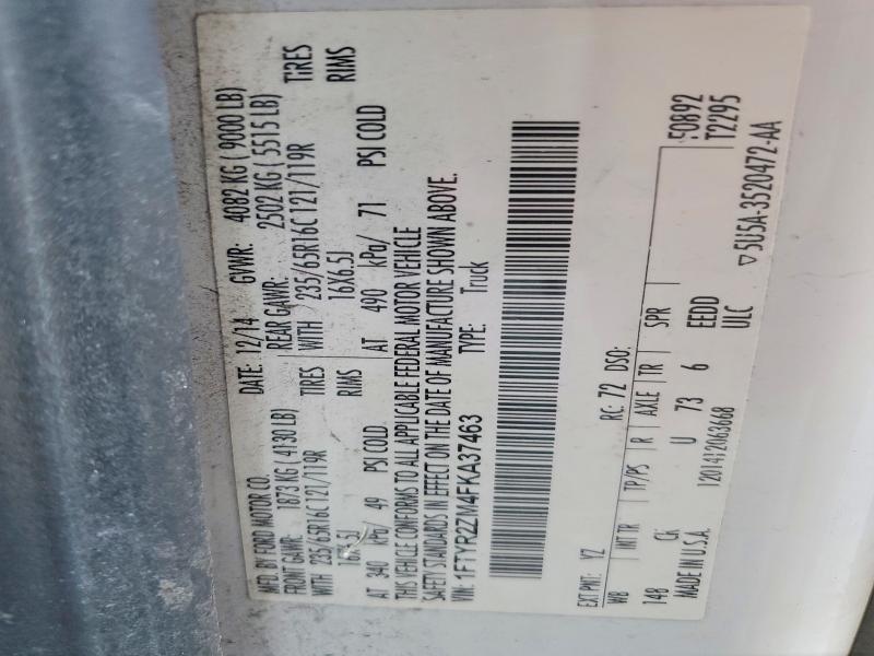 Aukcja sprzedaży 2015 Ford Transit T, vin: 1FTYR2ZM4FKA37463, numer aukcji: 73041225