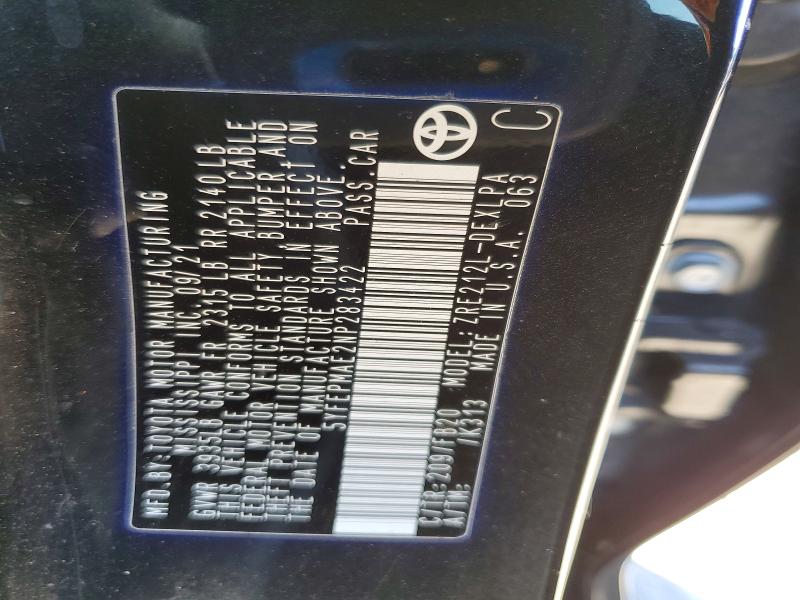 Продажа на аукционе авто 2022 Toyota Corolla, vin: 5YFEPMAE2NP283422, номер лота: 73508215