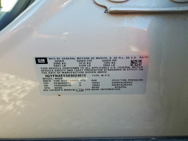 Aukcja sprzedaży 2010 Cadillac Srx, vin: 3GYFNAEY8AS624813, numer aukcji: 99479945