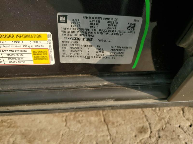 Aukcja sprzedaży 2017 Gmc Acadia Limited, vin: 1GKKVSKD9HJ159289, numer aukcji: 99432025