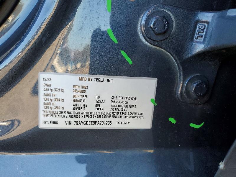 Aukcja sprzedaży 2023 Tesla Model Y, vin: 7SAYGDEE9PA201238, numer aukcji: 98165635