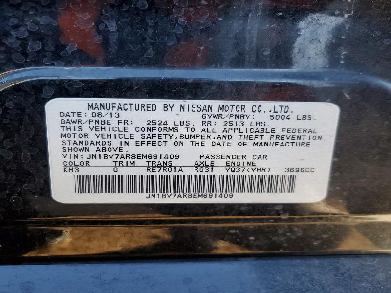 Продажа на аукционе авто 2014 Infiniti Q50 Base, vin: JN1BV7AR8EM691409, номер лота: 73740945