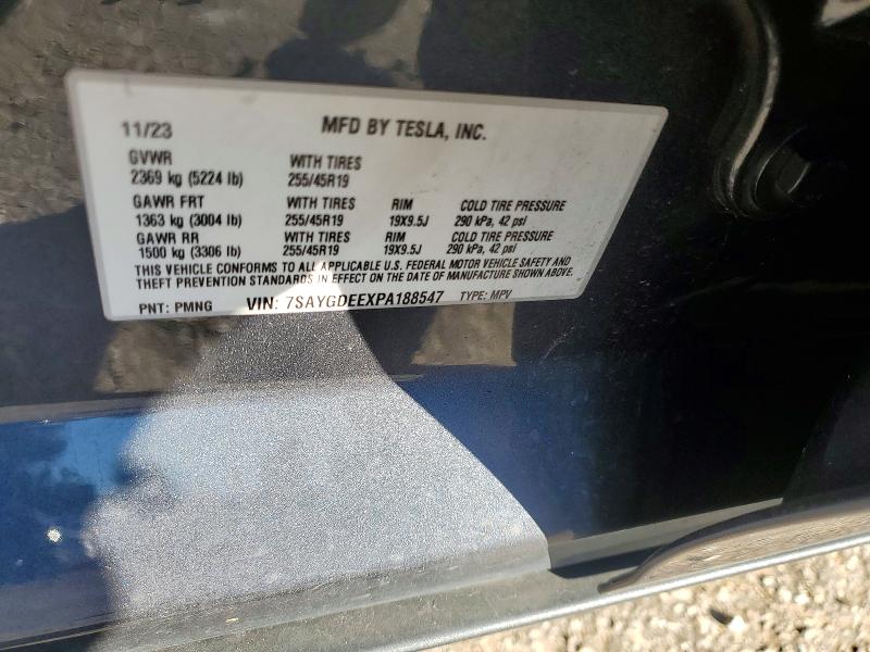Продажа на аукционе авто 2023 Tesla Model Y, vin: 7SAYGDEEXPA188547, номер лота: 98757965