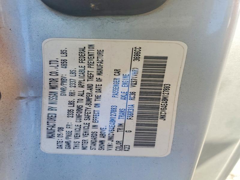 74638435 :رقم المزاد ، JNKCV64E48M127893 vin ، 2008 Infiniti G37 Base مزاد بيع