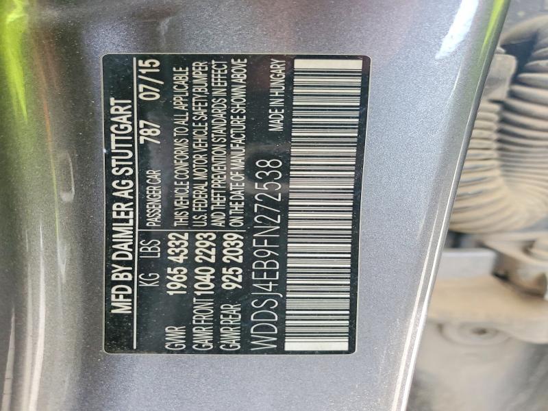 Продажа на аукционе авто 2015 Mercedes-benz Cla, vin: WDDSJ4EB9FN272538, номер лота: 73651495