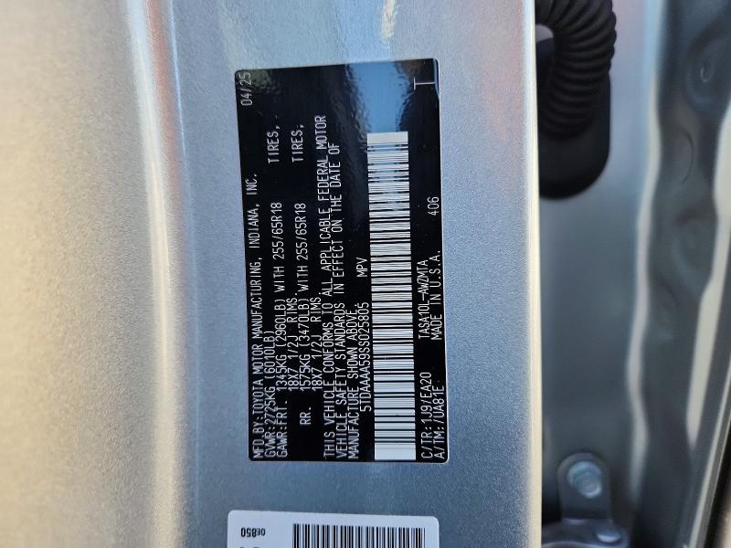 Продажа на аукционе авто 2025 Toyota Grand Highlander Le, vin: 5TDAAAA59SS025805, номер лота: 72565895