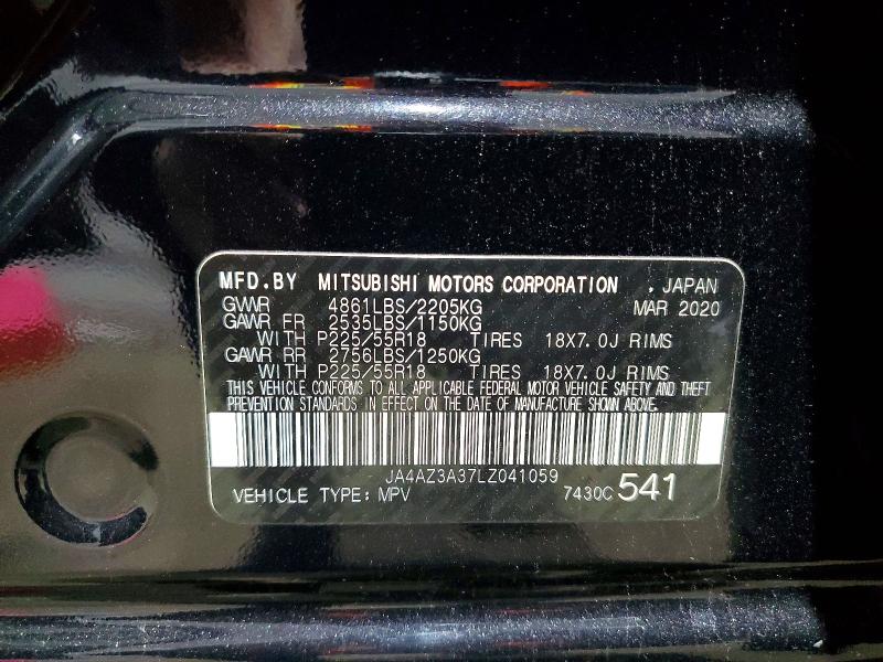Aukcja sprzedaży 2020 Mitsubishi Outlander, vin: JA4AZ3A37LZ041059, numer aukcji: 98228275
