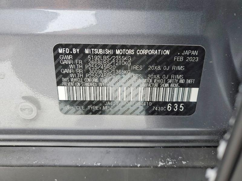 Продаж на аукціоні авто 2023 Mitsubishi Outlander, vin: JA4J4VA83PZ044410, номер лоту: 74592695