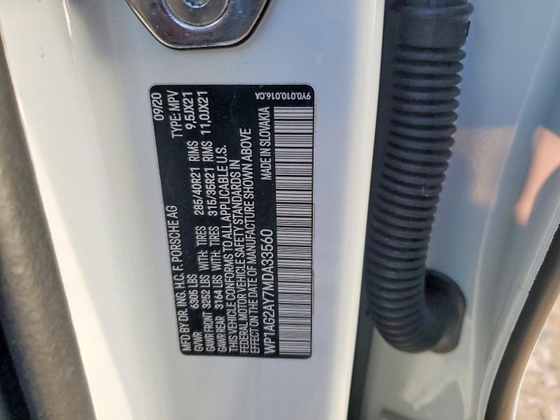 Продаж на аукціоні авто 2021 Porsche Cayenne, vin: WP1AG2AY7MDA33560, номер лоту: 74553605