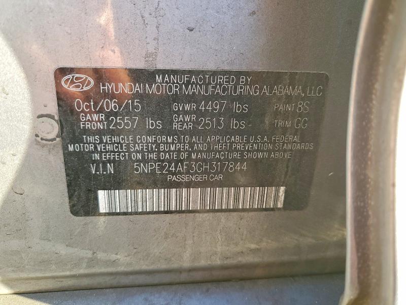 Продаж на аукціоні авто 2016 Hyundai Sonata, vin: 5NPE24AF3GH317844, номер лоту: 72451695