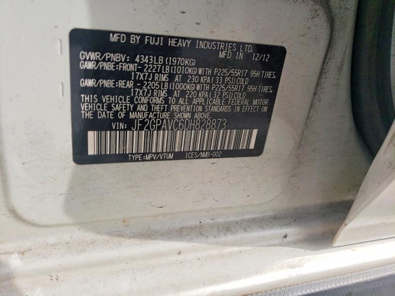 75315195 :رقم المزاد ، JF2GPAVC6DH828873 vin ، 2013 Subaru Xv Crosstrek مزاد بيع