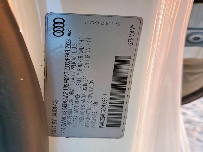 Продаж на аукціоні авто 2016 Audi A7, vin: WAU2GAFC7GN003337, номер лоту: 75094585