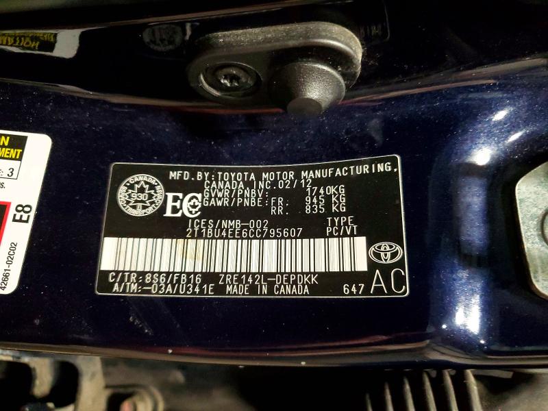 Продаж на аукціоні авто 2012 Toyota Corolla, vin: 2T1BU4EE6CC795607, номер лоту: 73024065