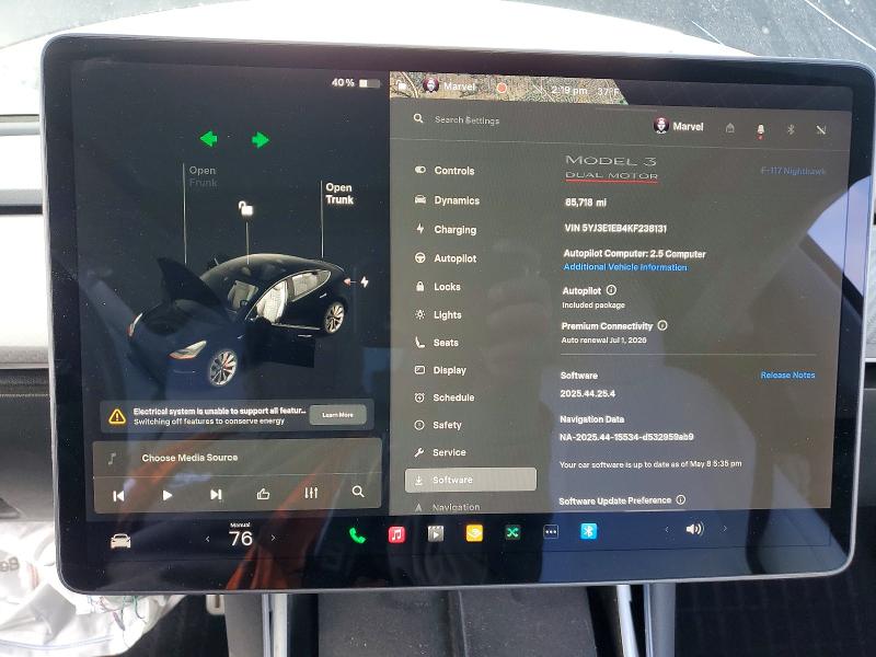 Auction sale of the 2019 Tesla Model 3, vin: 5YJ3E1EB4KF238131, lot number: 73669775