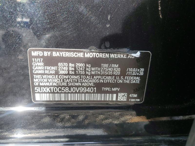 Auction sale of the 2018 Bmw X5 Xdr40e, vin: 5UXKT0C58J0V99401, lot number: 72760605