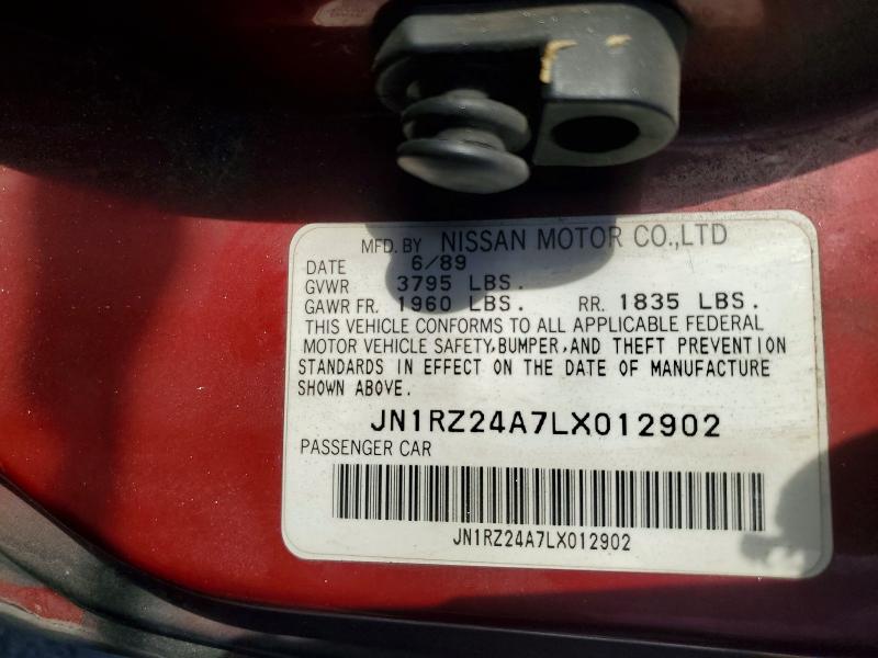 Aukcja sprzedaży 1990 Nissan 300zx, vin: JN1RZ24A7LX012902, numer aukcji: 73963365