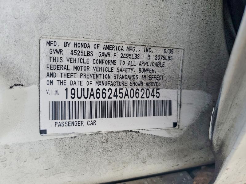 Продажа на аукционе авто 2005 Acura Tl, vin: 19UUA66245A062045, номер лота: 75018265