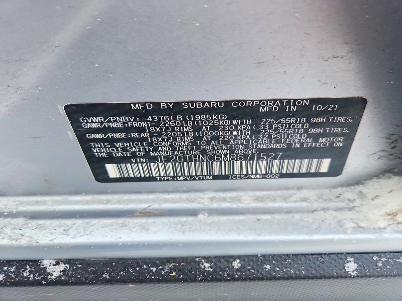 Продажа на аукционе авто 2021 Subaru Crosstrek, vin: JF2GTHNC6M8671527, номер лота: 74468215