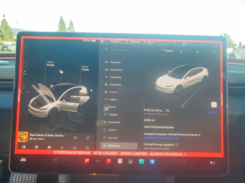 75404725 :رقم المزاد ، 5YJ3E1EAXSF083446 vin ، 2025 Tesla Model 3 مزاد بيع