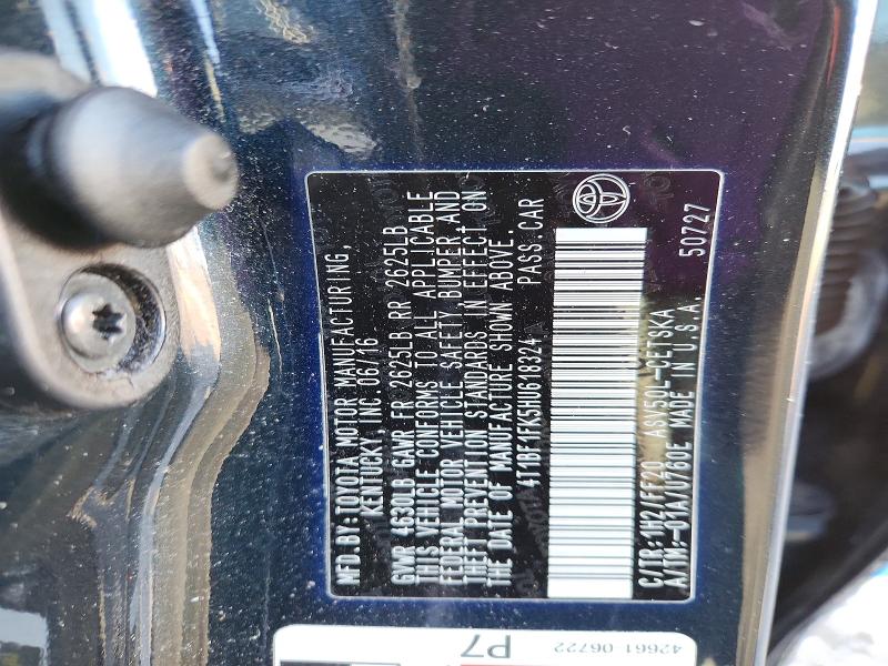 2017 Toyota Camry მანქანა იყიდება აუქციონზე, vin: 4T1BF1FK5HU618324, აუქციონის ნომერი: 73204815