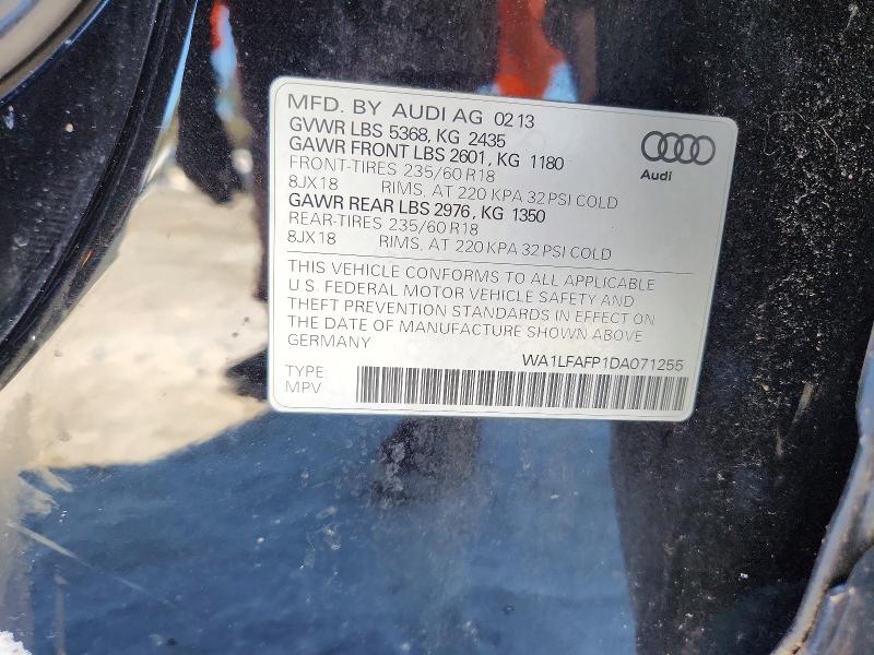 Aukcja sprzedaży 2013 Audi Q5, vin: WA1LFAFP1DA071255, numer aukcji: 99646905