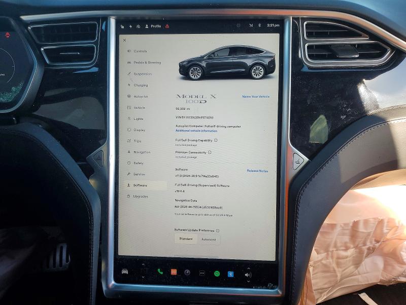 Продажа на аукционе авто 2017 Tesla Model X, vin: 5YJXCDE20HF074510, номер лота: 72489795