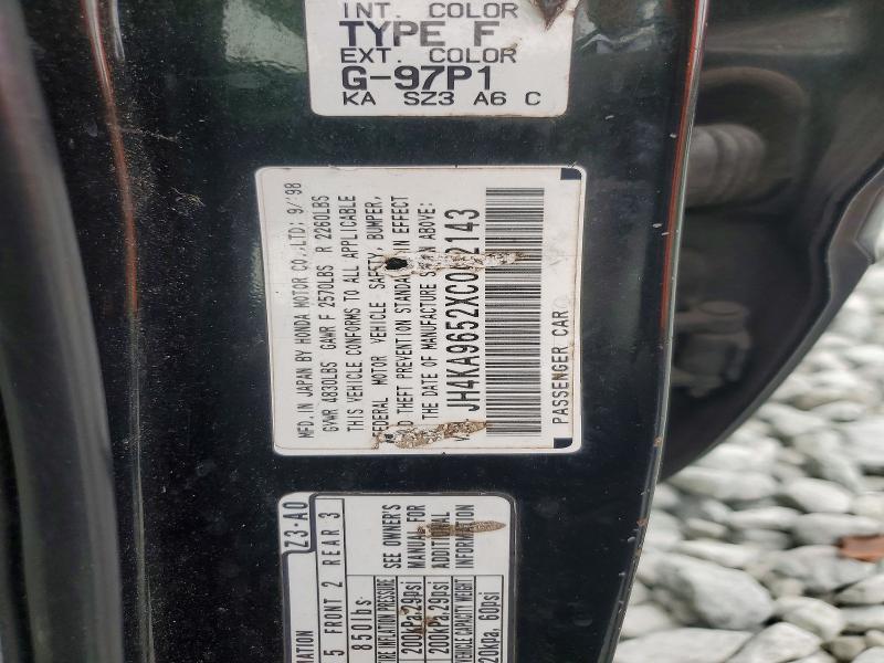 99777995 :رقم المزاد ، JH4KA9652XC002143 vin ، 1999 Acura 3.5rl مزاد بيع