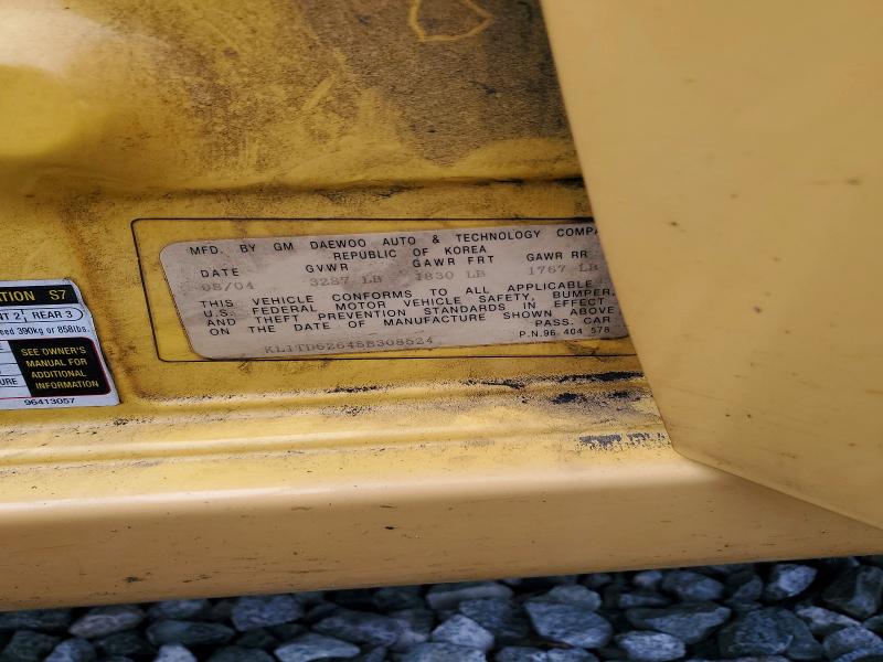 Продажа на аукционе авто 2005 Chevrolet Aveo Base, vin: KL1TD62645B308524, номер лота: 73983365