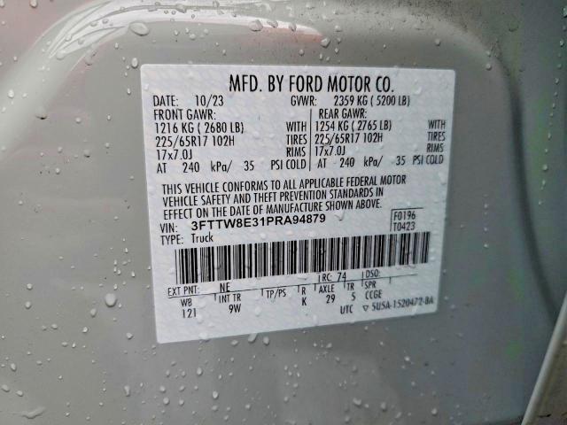 97949755 :رقم المزاد ، 3FTTW8E31PRA94879 vin ، 2023 Ford Maverick مزاد بيع