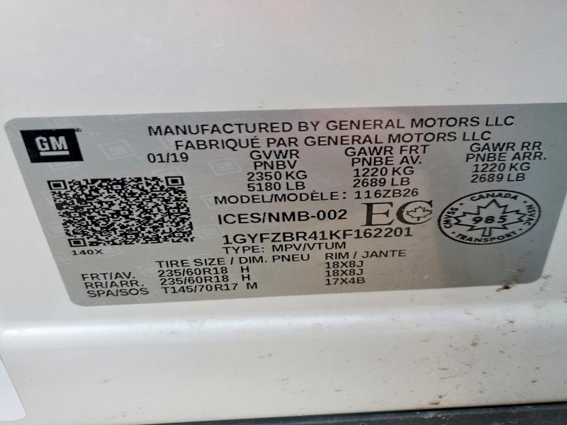 Aukcja sprzedaży 2019 Cadillac Xt4 Luxury, vin: 1GYFZBR41KF162201, numer aukcji: 97845035