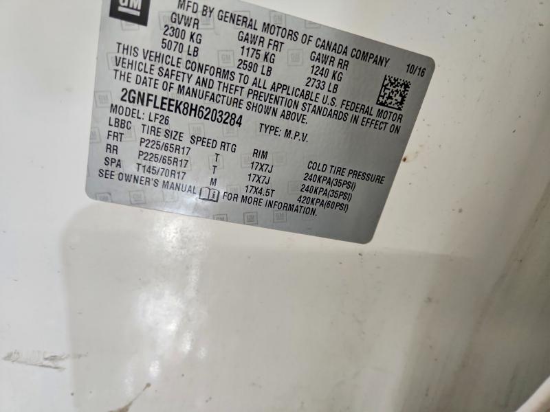 Продажа на аукционе авто 2017 Chevrolet Equinox, vin: 2GNFLEEK8H6203284, номер лота: 99376655