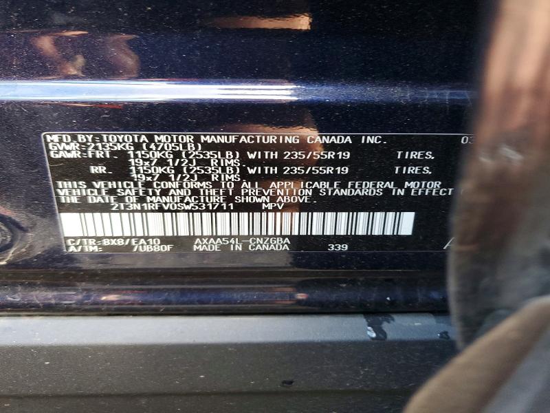 Aukcja sprzedaży 2025 Toyota Rav4, vin: 2T3N1RFV0SW531711, numer aukcji: 97889995