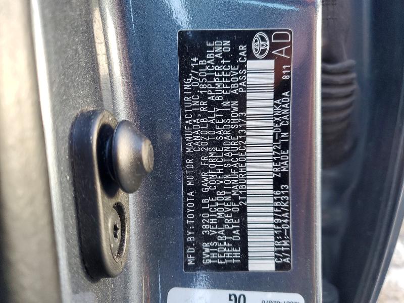 Aukcja sprzedaży 2014 Toyota Corolla, vin: 2T1BURHE0EC213173, numer aukcji: 98227245