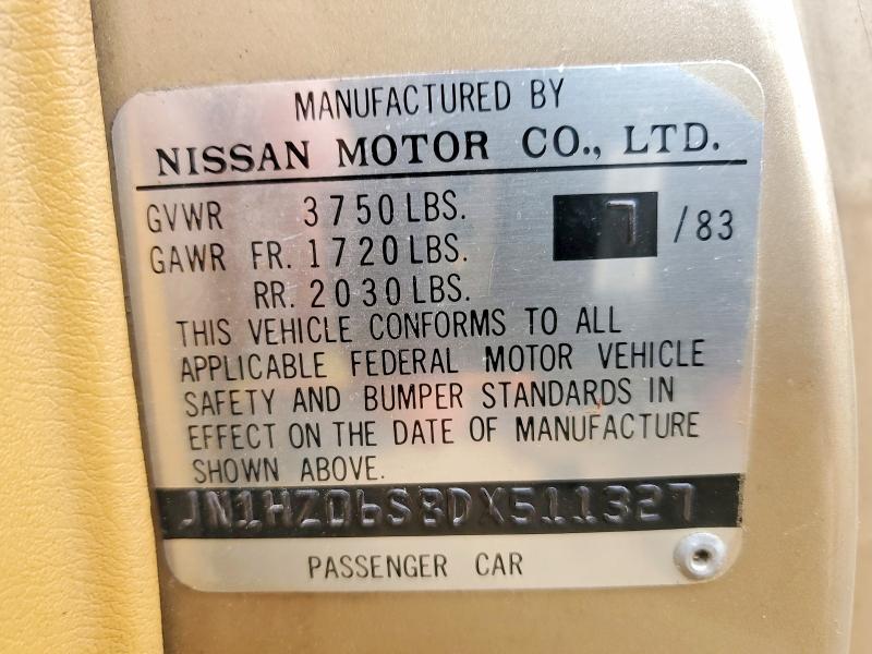 1983 Datsun 280zx მანქანა იყიდება აუქციონზე, vin: JN1HZ06S8DX511327, აუქციონის ნომერი: 73015685