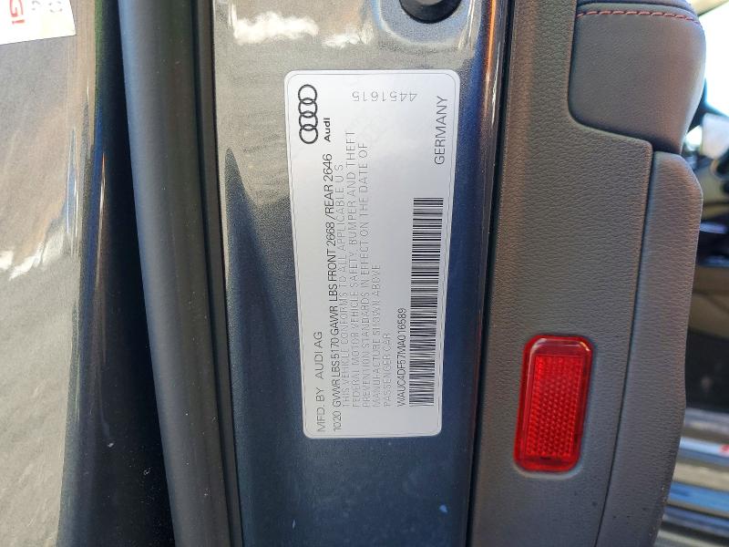 2021 Audi S5 მანქანა იყიდება აუქციონზე, vin: WAUC4DF57MA016589, აუქციონის ნომერი: 72320015
