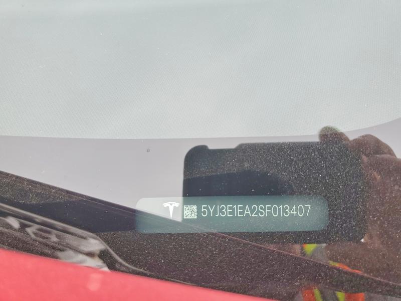 74157215 :رقم المزاد ، 5YJ3E1EA2SF013407 vin ، 2025 Tesla Model 3 مزاد بيع