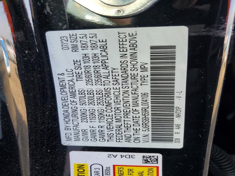 Aukcja sprzedaży 2024 Honda Cr-v, vin: 5J6RS6H59RL004106, numer aukcji: 99686135