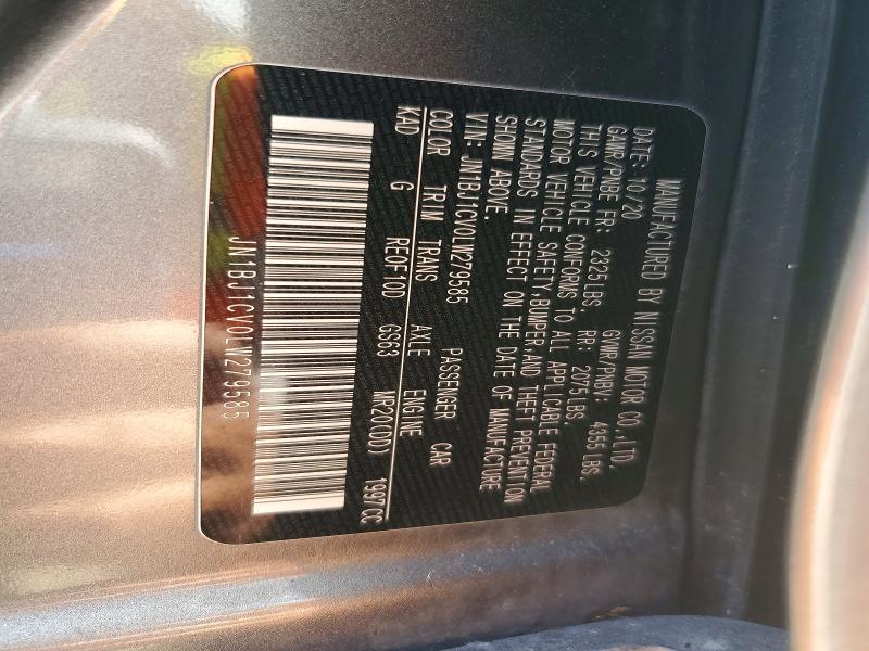 97678515 :رقم المزاد ، JN1BJ1CV0LW279585 vin ، 2020 Nissan Rogue Spor مزاد بيع