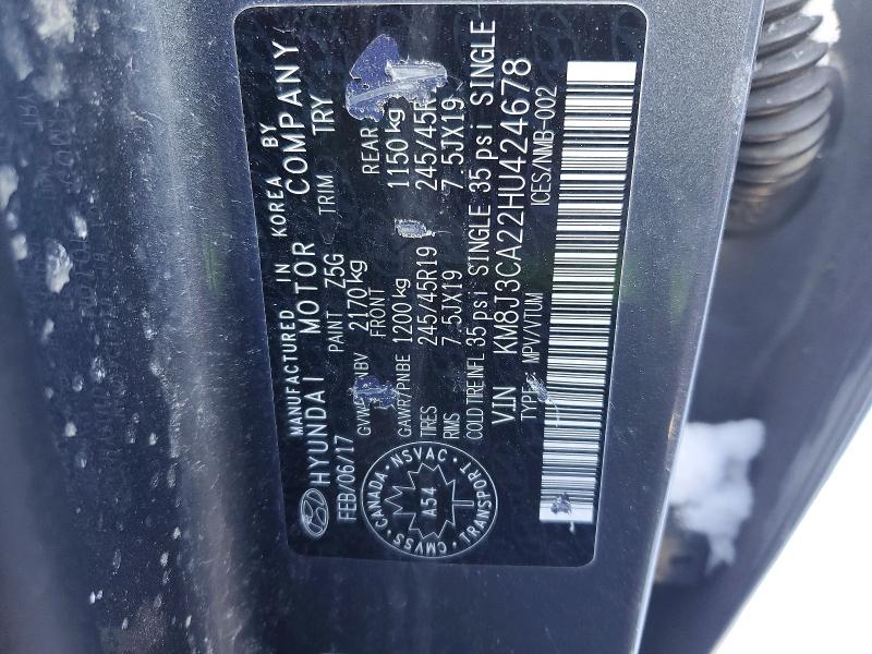 Aukcja sprzedaży 2017 Hyundai Tucson, vin: KM8J3CA22HU424678, numer aukcji: 72320755