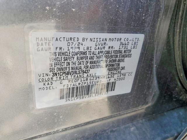 Продажа на аукционе авто 2024 Nissan Kicks, vin: 3N1CP5BV3RL579437, номер лота: 74360365