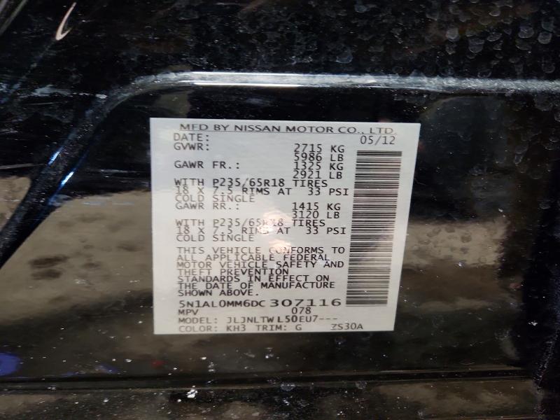 Aukcja sprzedaży 2013 Infiniti Jx35, vin: 5N1AL0MM6DC307116, numer aukcji: 74659045