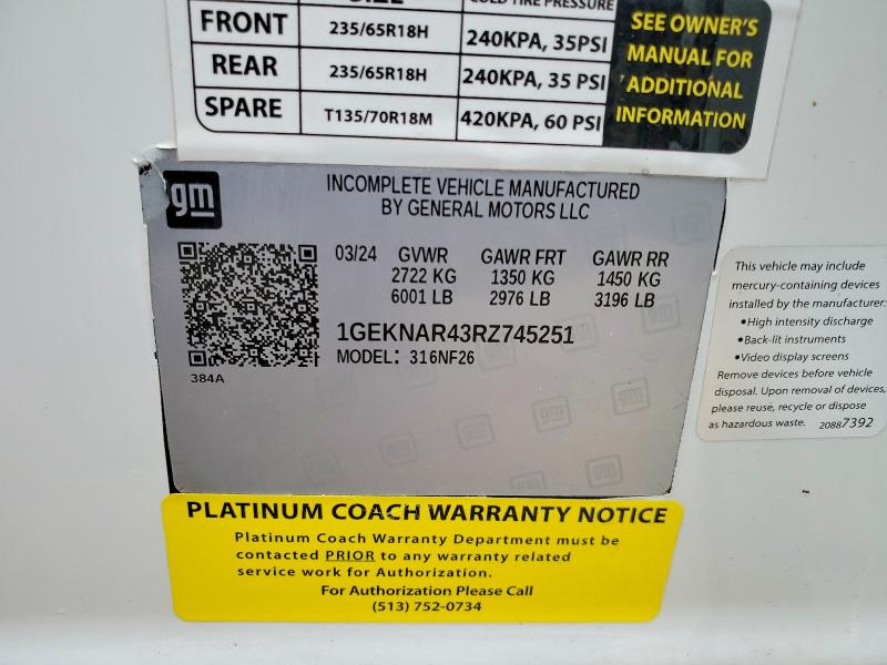 Aukcja sprzedaży 2024 Cadillac Xt5, vin: 1GEKNAR43RZ745251, numer aukcji: 95979345