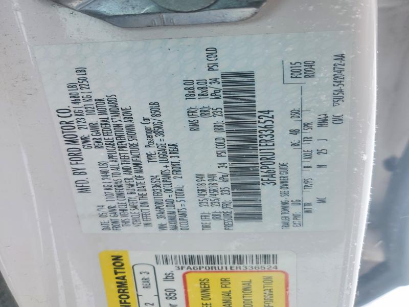 Продажа на аукционе авто 2014 Ford Fusion, vin: 3FA6P0RU1ER336524, номер лота: 73803735