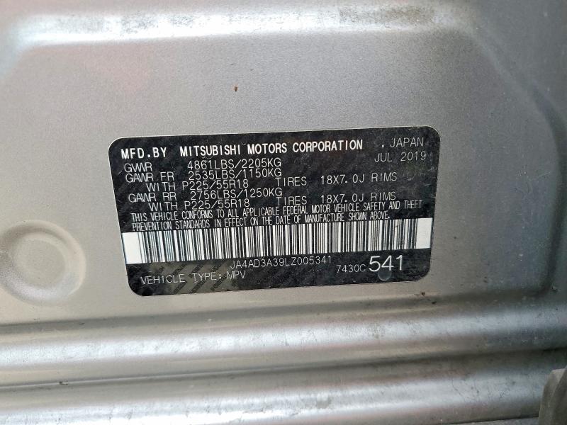 Aukcja sprzedaży 2020 Mitsubishi Outlander, vin: JA4AD3A39LZ005341, numer aukcji: 72881335