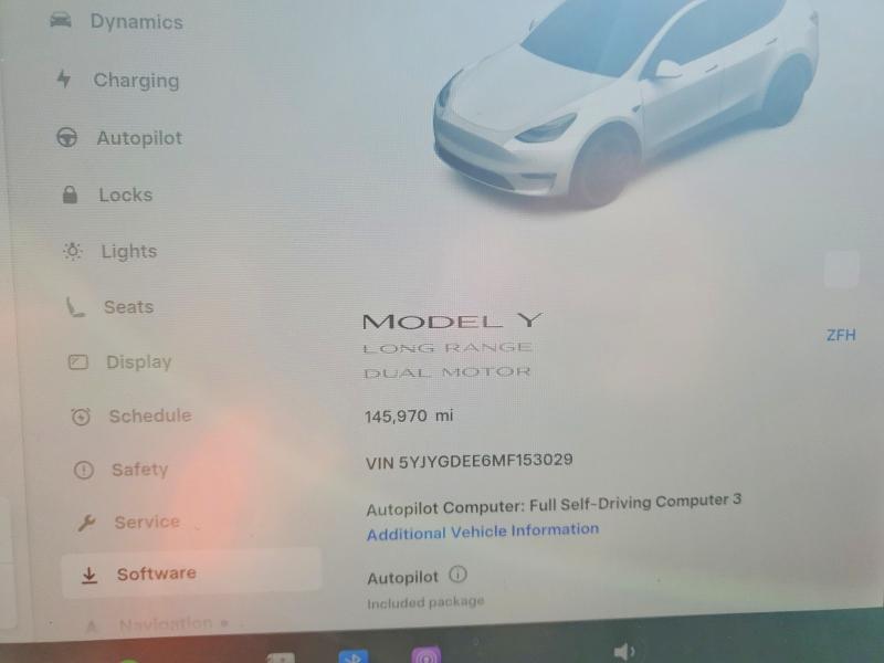 Aukcja sprzedaży 2021 Tesla Model Y, vin: 5YJYGDEE6MF153029, numer aukcji: 73071505