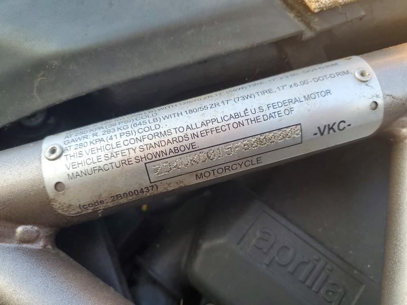 73781405 :رقم المزاد ، ZD4VKC015FS000006 vin ، 2015 Aprilia Caponord مزاد بيع