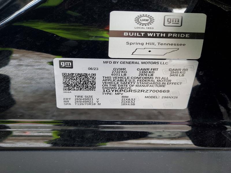 2024 Cadillac Xt6 მანქანა იყიდება აუქციონზე, vin: 1GYKPGRS2RZ700669, აუქციონის ნომერი: 73798695