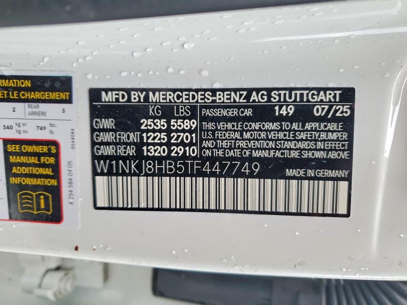 Aukcja sprzedaży 2026 Mercedes-benz Glc Coupe, vin: W1NKJ8HB5TF447749, numer aukcji: 99063865